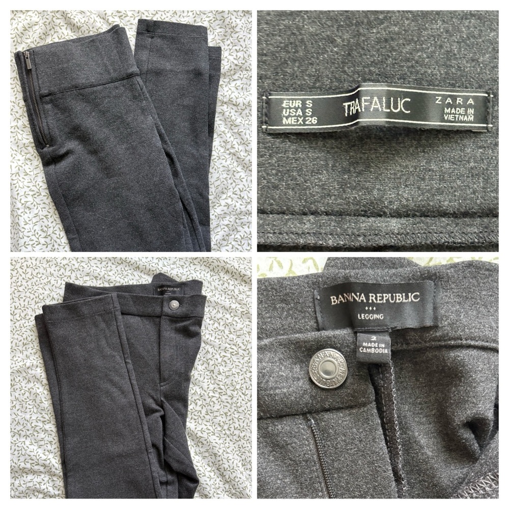 (2) Black Leggings size S and 26